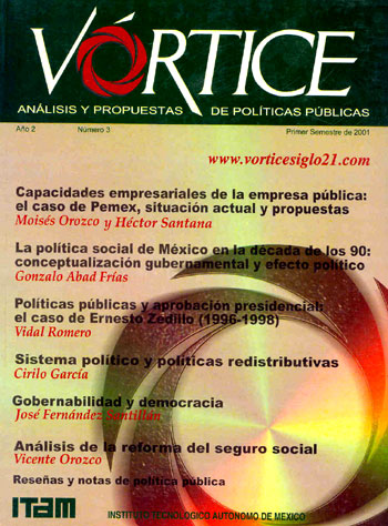 Revista Vórtice: Análisis y Propuestas de Políticas Públicas - Año 2, Número 3 - Primer Semestre de 2001 